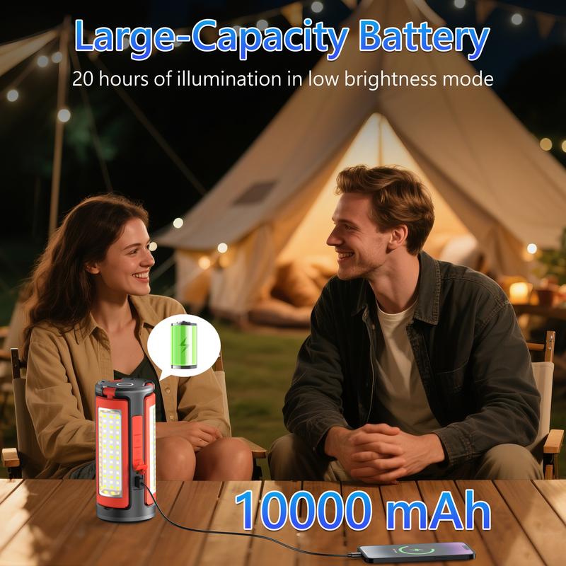 Upgrade 3 Heads Camping Light with Stand