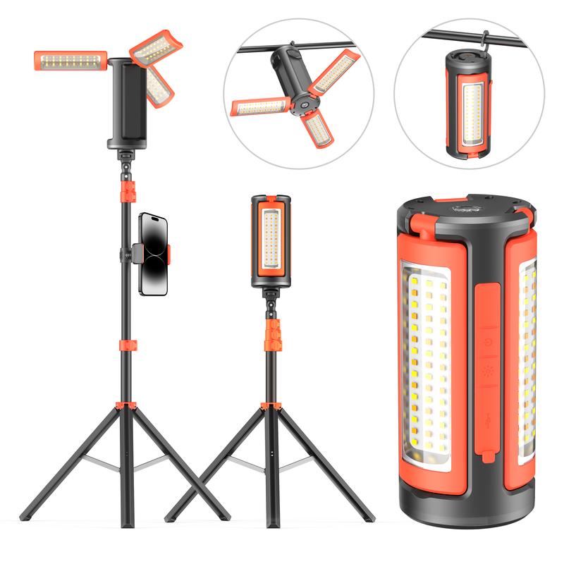 Upgrade 3 Heads Camping Light with Stand